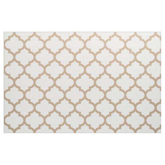 Almond Brown Moroccan Trellis Pattern Fabric Stof (Yard (91,4 cm))