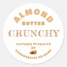 Almond Butter Classic Round Sticker
