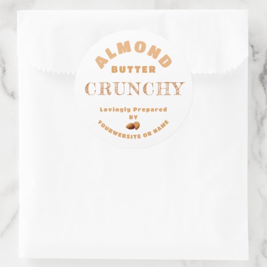 Almond Butter Classic Round Sticker (Tas)