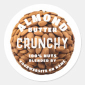 Almond Butter Ronde Sticker (Voorkant)