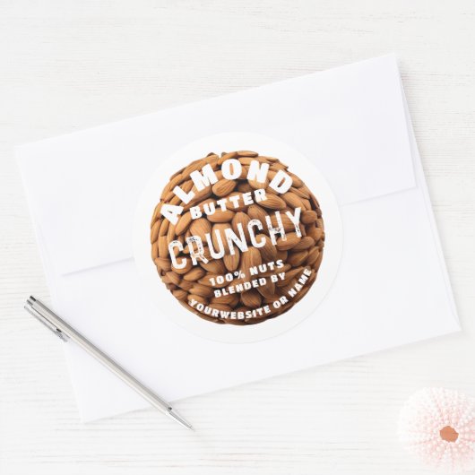 Almond Butter Ronde Sticker (Envelop)