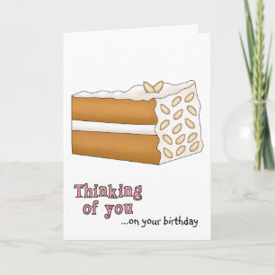 Almond Cake Birthday Card Kaart