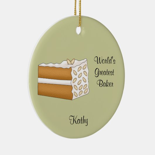 Almond Cake kerstversiering Keramisch Ornament (Rechts)