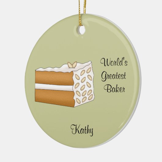 Almond Cake kerstversiering Keramisch Ornament (Links)