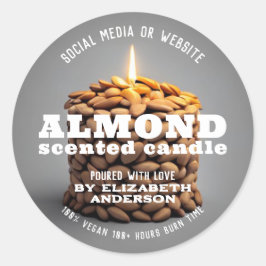 Almond Candle Ronde Sticker