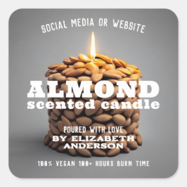 Almond Candle Vierkante Sticker