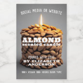 Almond Candle Voedselcontainer Etiket (Enkel label)