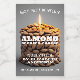Almond Candle Voedselcontainer Etiket