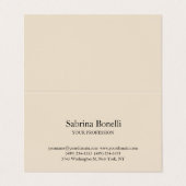 Almond Color Modern Unique Elegant Plain Simple Visitekaartje (Buitenkant ongevouwen)