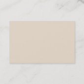 Almond Color Modern Unique Elegant Plain Simple  Visitekaartje (Achterkant)