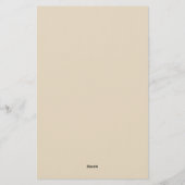 Almond Color Plain Elegant Professional Minimalist Briefpapier (Achterkant)