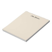 Almond Color Plain Elegant Professional Minimalist Notitieblok (Linkerzijde)