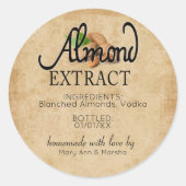 Almond Extract Label Sticker (Voorkant)