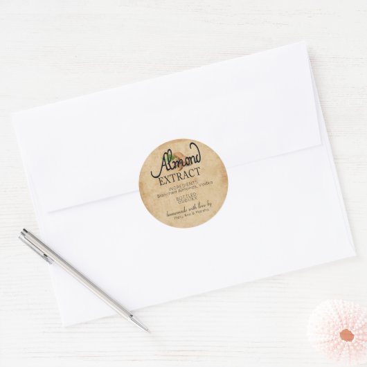Almond Extract Label Sticker (Envelop)