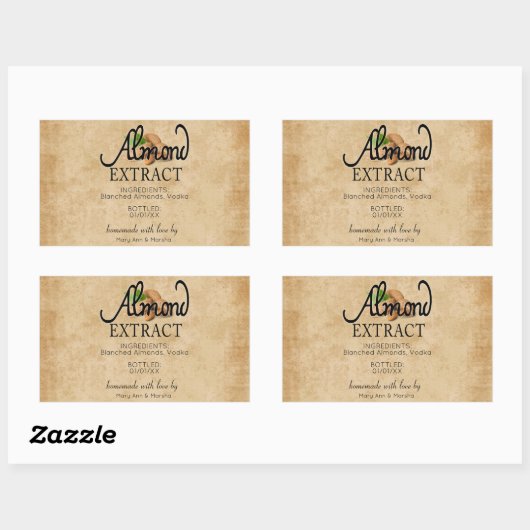 Almond Extract Rechthoekige Sticker (Vel)