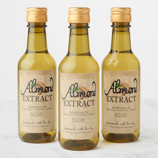 Almond Extract Wijn Etiket (Flessen)