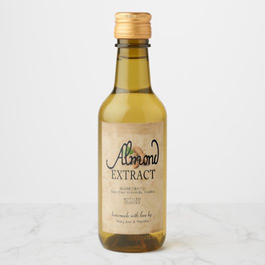 Almond Extract Wijn Etiket (Voorkant)