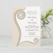 Almond Koru - Nieuw begin - Uitnodiging (Staand voorkant)