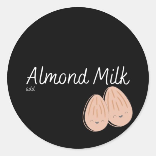 Almond Milk add sticker (Voorkant)