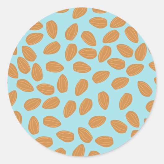Almond Pattern Ronde Sticker (Voorkant)