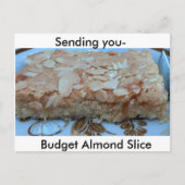 Almond Slice Recipe Briefkaart (Voorkant)