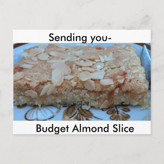 Almond Slice Recipe Briefkaart (Voorkant)