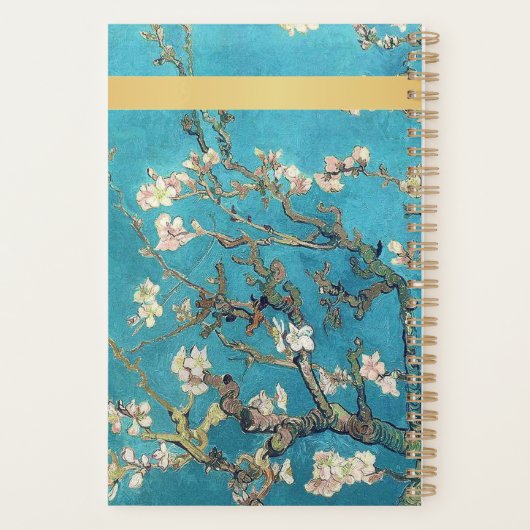 Almond Tree Gold Ribbon Van Gogh Planner (Achterkant)