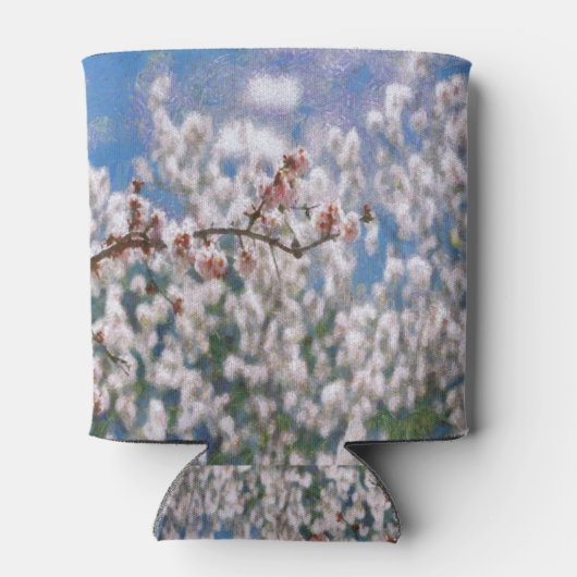 Almond Tree Pointillism Artwork bloemen Blikjeskoeler (Achterkant)