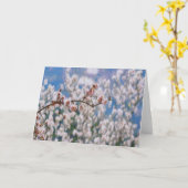 Almond Tree Pointillism Artwork bloemen Kaart (Gele Bloem)