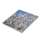 Almond Tree Pointillism Artwork bloemen Tegeltje (Zijkant)