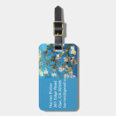 Almond Tree Van Gogh Fine Art bloeien Bagagelabel (Voorkant verticaal)