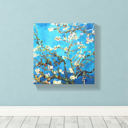 Almond Tree Van Gogh Fine Art bloeien Canvas Afdruk (Insitu (Houten vloer))