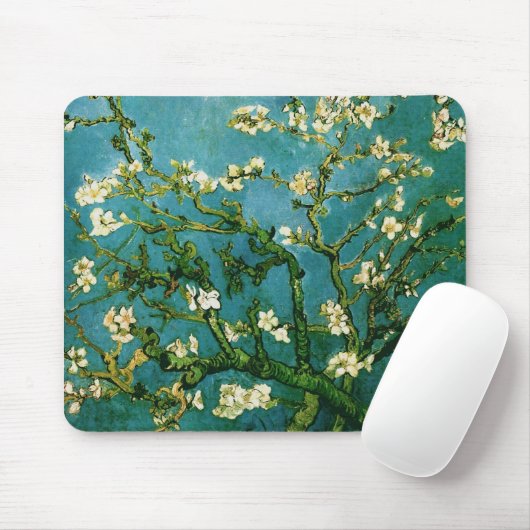 Almond Tree Van Gogh Fine Art bloeien Muismat (Met muis)