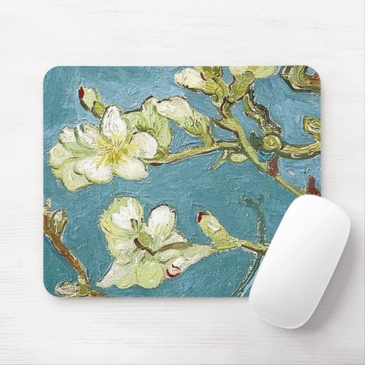 Almond Tree Van Gogh Fine Art bloeien Muismat (Met muis)