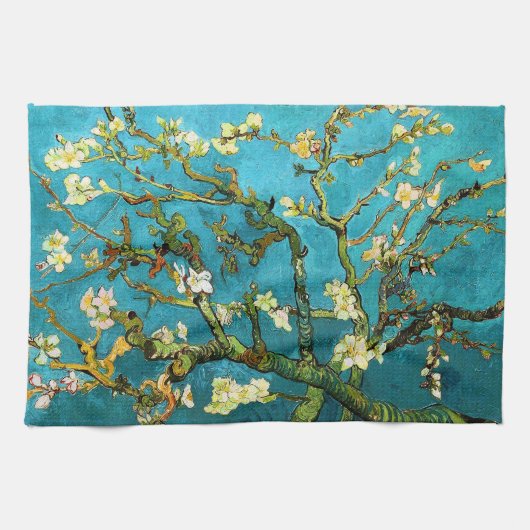 Almond Tree Van Gogh Fine Art bloeien Theedoek (Horizontaal)