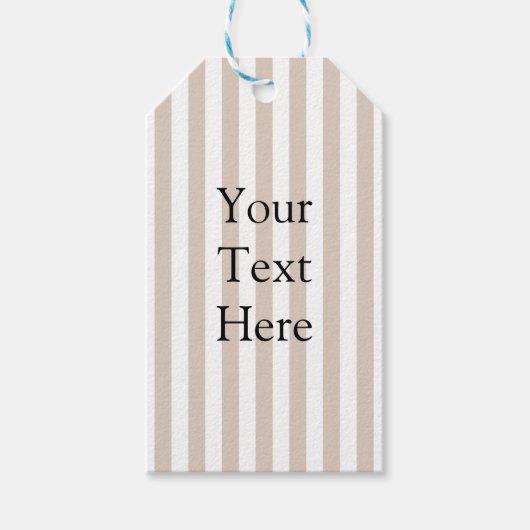 Almond & White Stripes  Cadeaulabel (Voorkant)