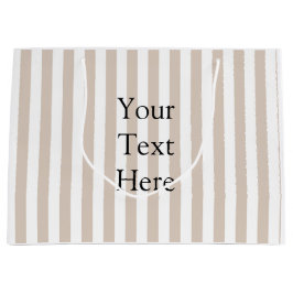 Almond & White Stripes  Groot Cadeauzakje