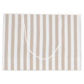 Almond & White Stripes  Groot Cadeauzakje (Achterkant)