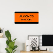 Almond's Fine Ales Sign Poster (Thuiskantoor)