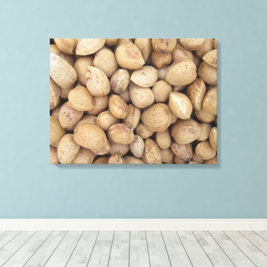 Almonds Herfst Autumn Pattern Canvas Afdruk (Insitu (Houten vloer))