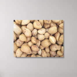 Almonds Herfst Autumn Pattern Canvas Afdruk
