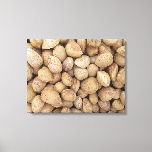 Almonds Herfst Autumn Pattern Canvas Afdruk (Voorkant)