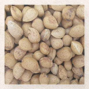 Almonds Herfst Autumn Pattern Glazen Onderzetter