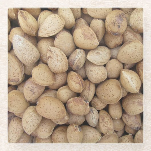 Almonds Herfst Autumn Pattern Glazen Onderzetter (Voorkant)