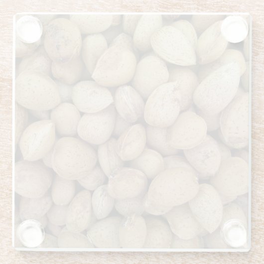 Almonds Herfst Autumn Pattern Glazen Onderzetter (Achterkant)