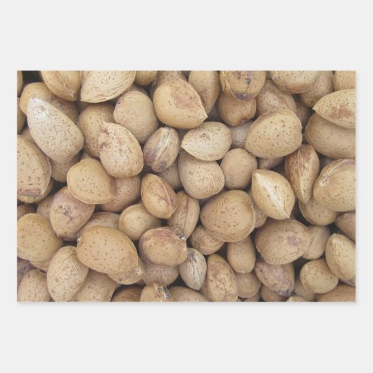 Almonds Herfst Autumn Pattern Inpakpapier Vel (Voorkant 3)