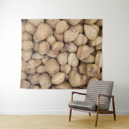 Almonds Herfst Autumn Pattern Wandkleed (In Situ (horizontaal))