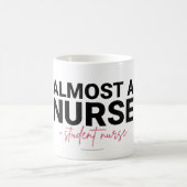 Almost a Nurse Student Nursing School Pink Script Koffiemok (Center)