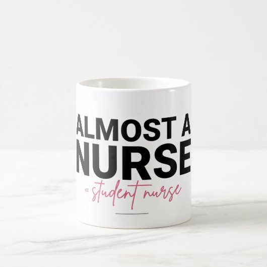 Almost a Nurse Student Nursing School Pink Script Koffiemok (Center)