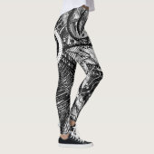 Almost Everywhere 3 Zwart-Wit Acrylschilderij Leggings (Rechts)